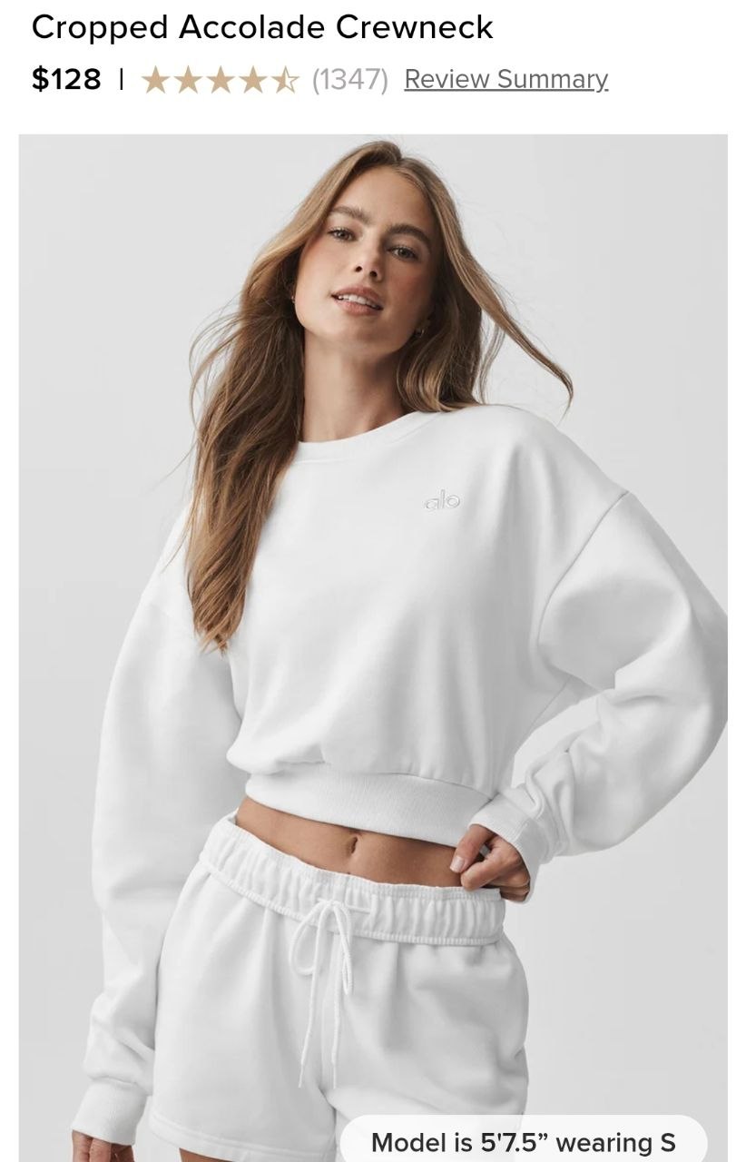 Cropped Accolade Crewneck