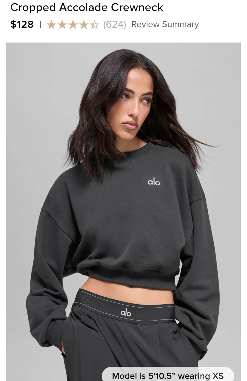 Cropped Accolade Crewneck