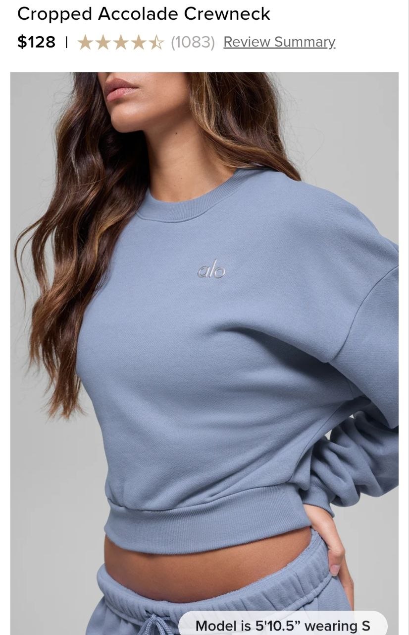Cropped Accolade Crewneck
