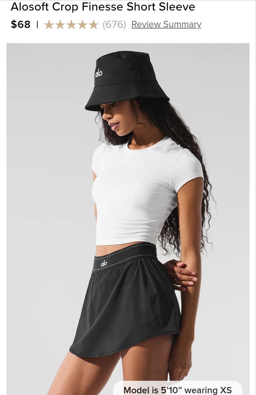 Alosoft Crop Finesse Short Sleeve