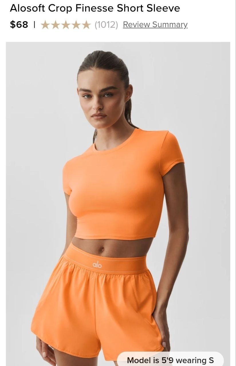 Alosoft Crop Finesse Short Sleeve