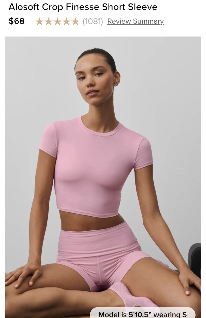 Alosoft Crop Finesse Short Sleeve