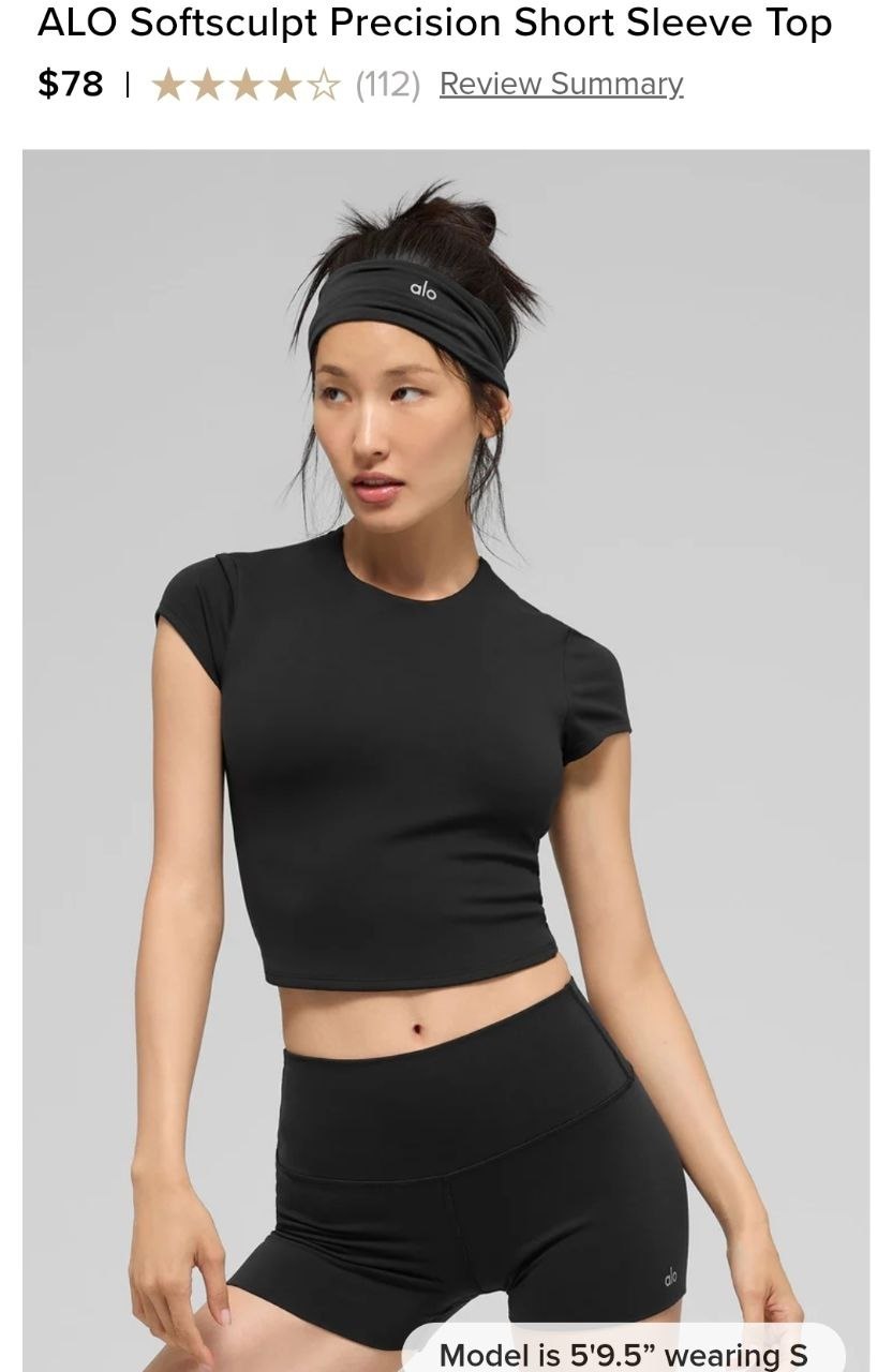 ALO Softsculpt Precision Short Sleeve Top