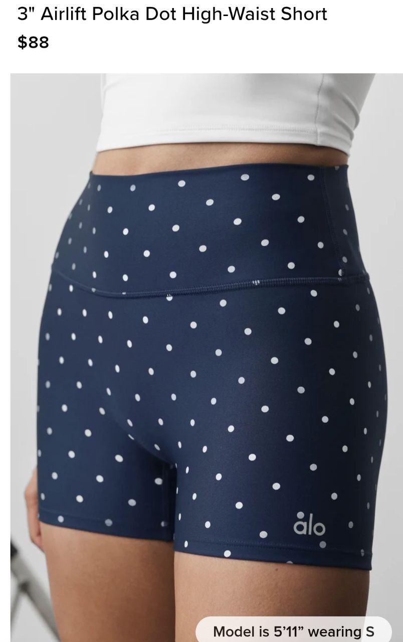 3" Airlift Polka Dot High-Waist Short
