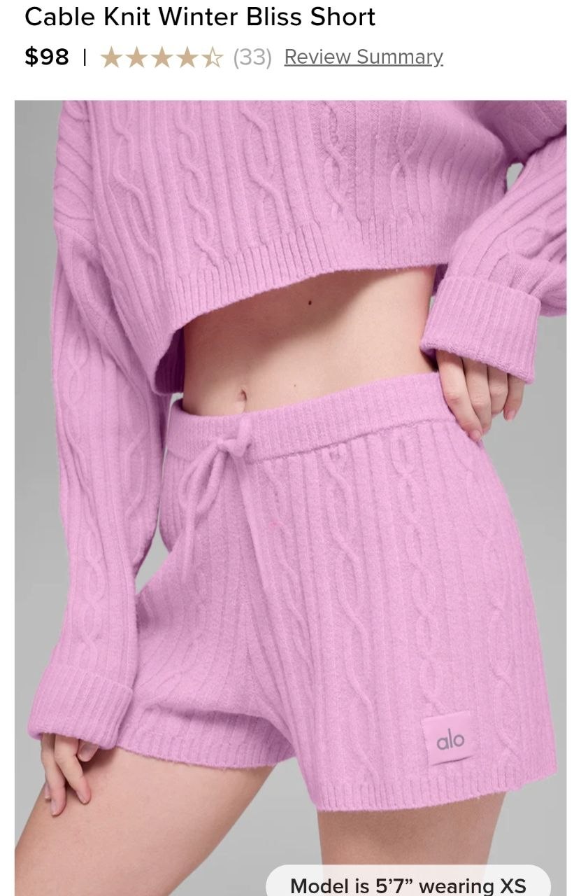 Cable Knit Winter Bliss Short