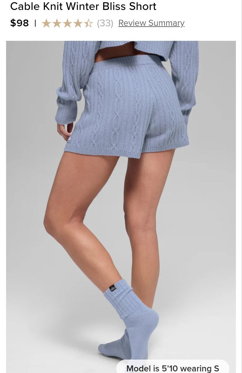 Cable Knit Winter Bliss Short