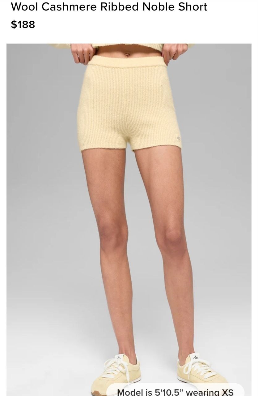 Wool Cashmere Ribbed Noble Short