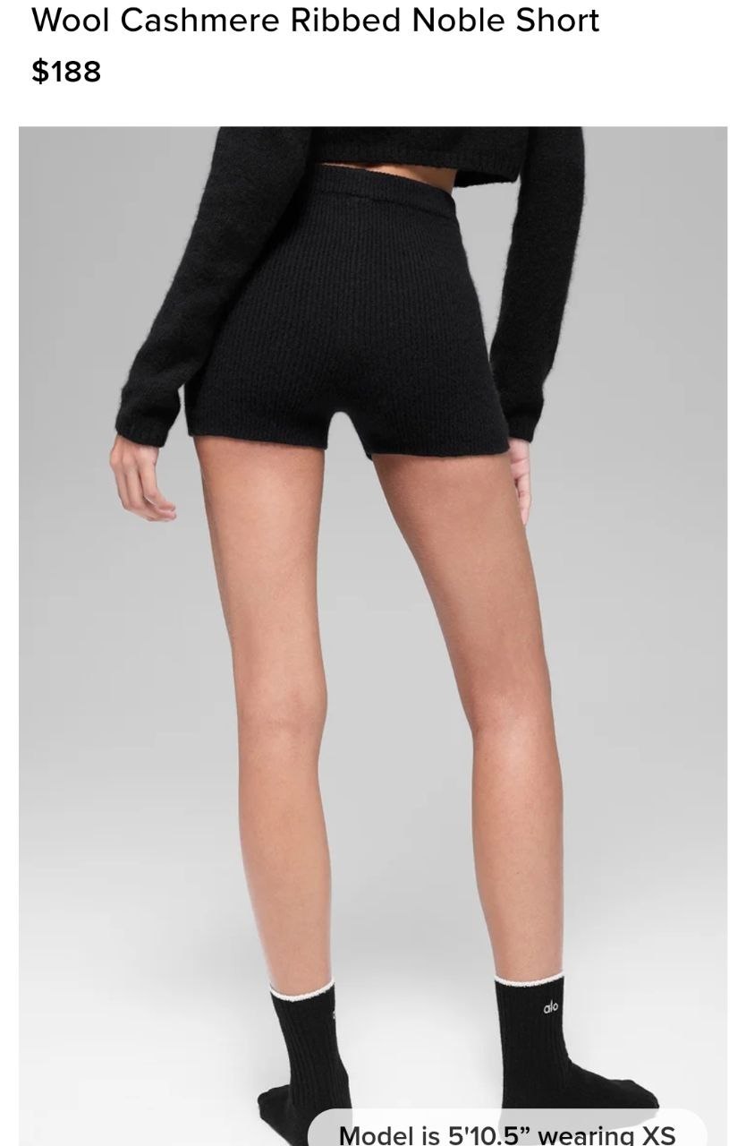 Wool Cashmere Ribbed Noble Short