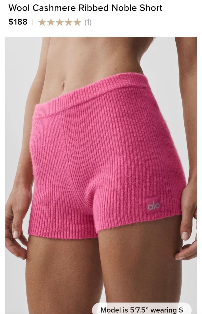 Wool Cashmere Ribbed Noble Short