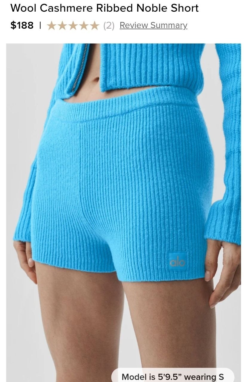Wool Cashmere Ribbed Noble Short