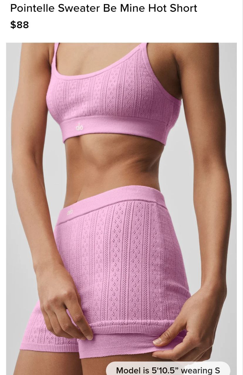Pointelle Sweater Be Mine Hot Short
