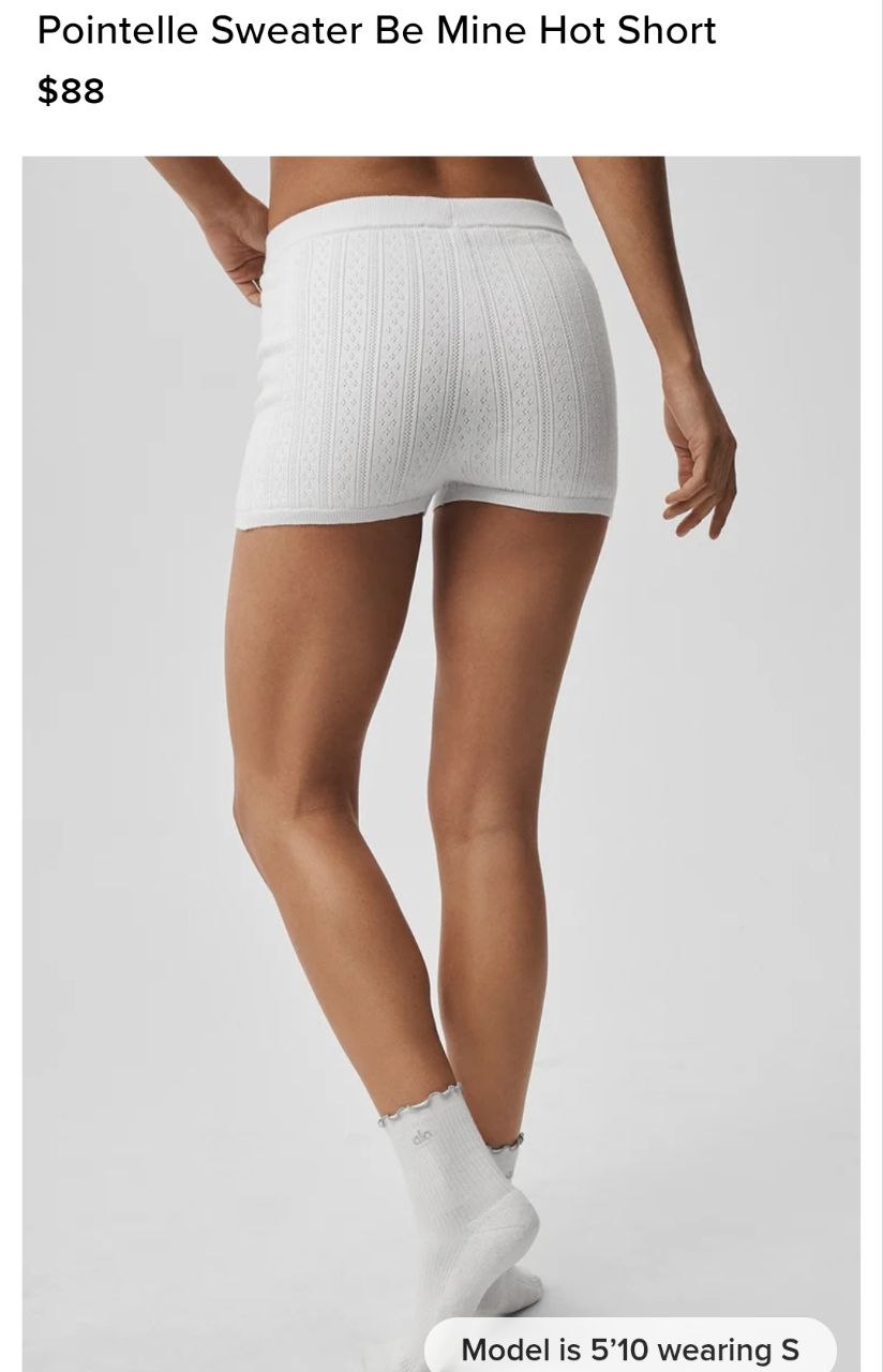 Pointelle Sweater Be Mine Hot Short