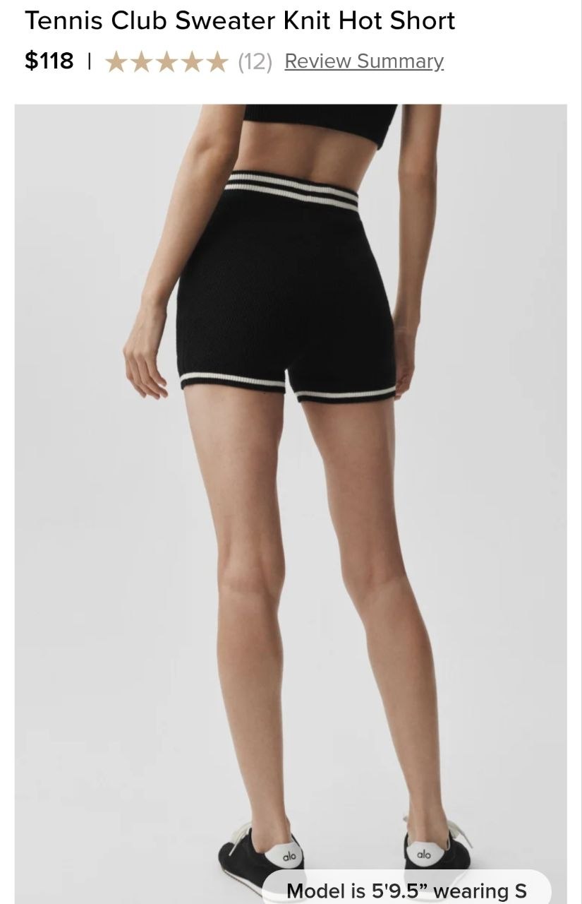 Tennis Club Sweater Knit Hot Short