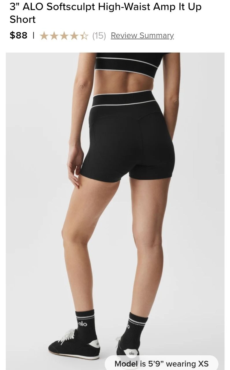 3" ALO Softsculpt High-Waist Amp It Up Short