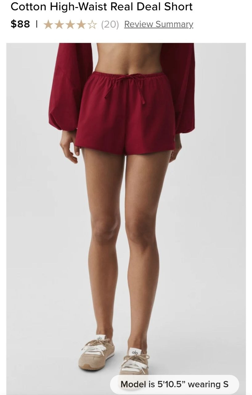 Cotton High-Waist Real Deal Short