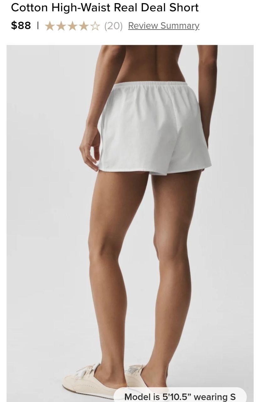 Cotton High-Waist Real Deal Short