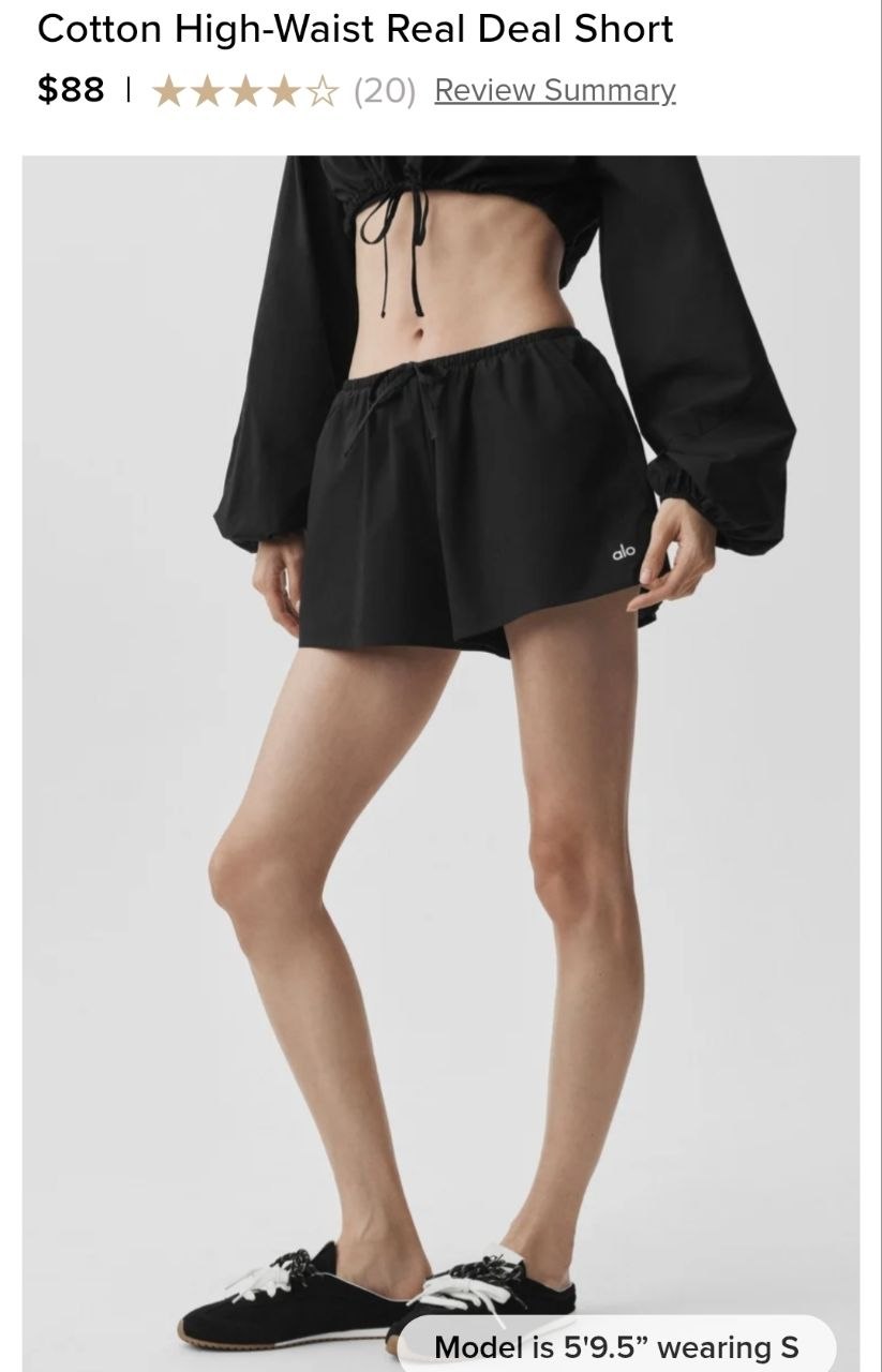 Cotton High-Waist Real Deal Short