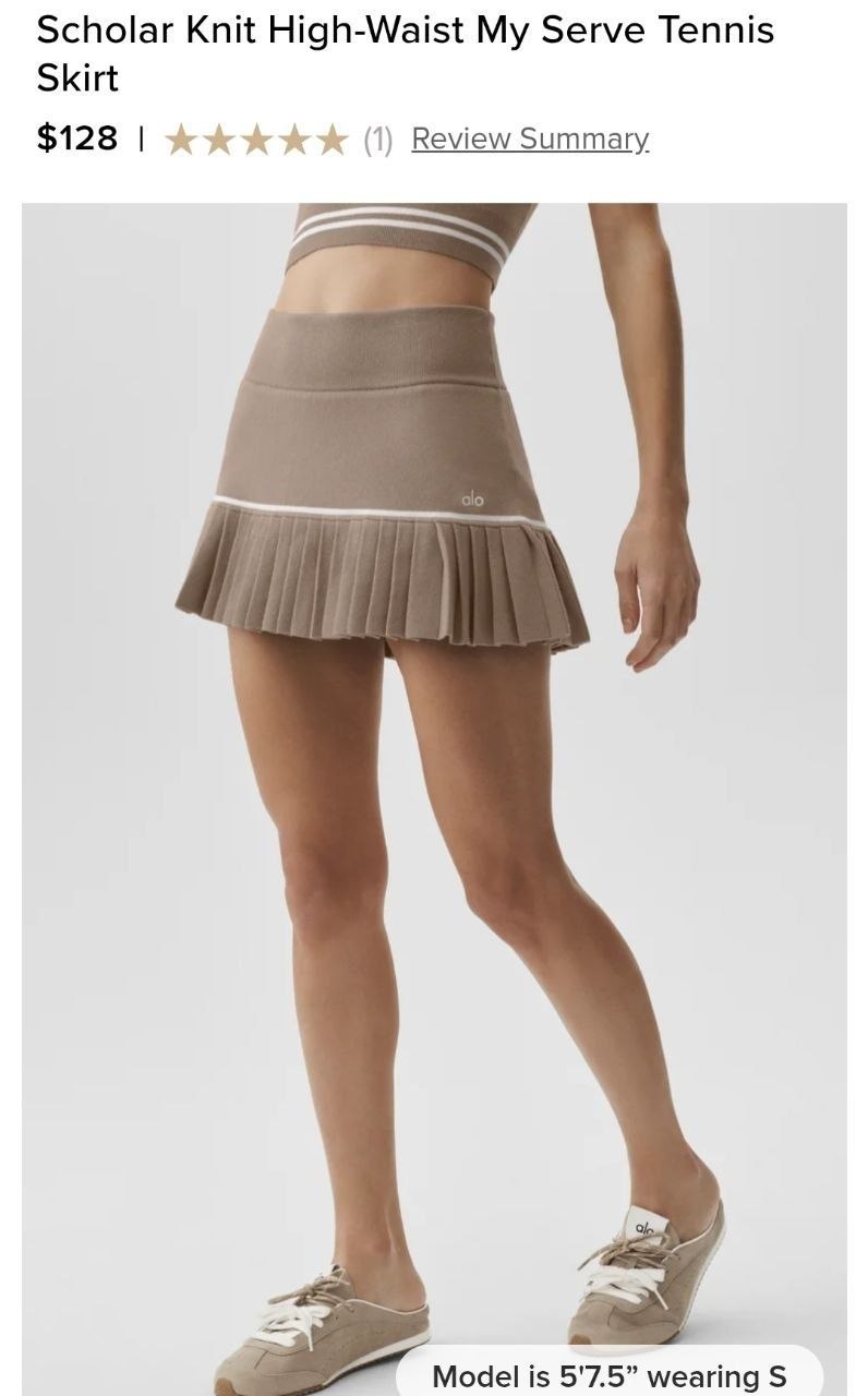 Scholar Knit High-Waist My Serve Tennis Skirt