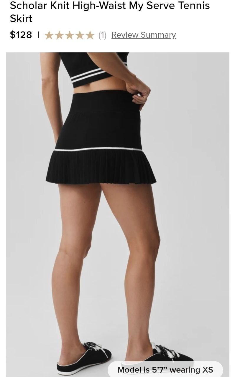Scholar Knit High-Waist My Serve Tennis Skirt