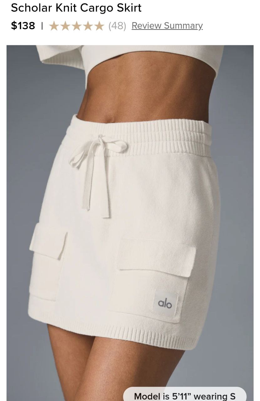 Scholar Knit Cargo Skirt