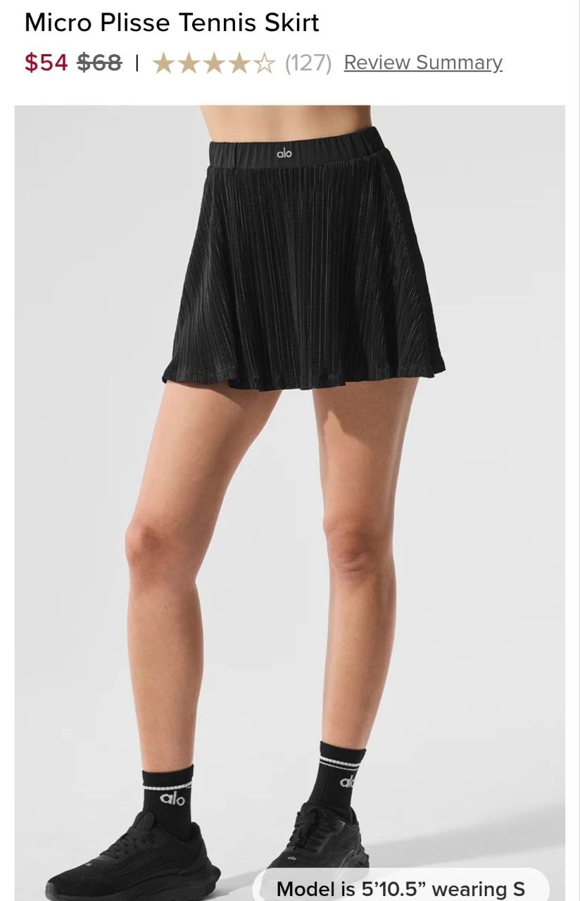 Micro Plisse Tennis Skirt