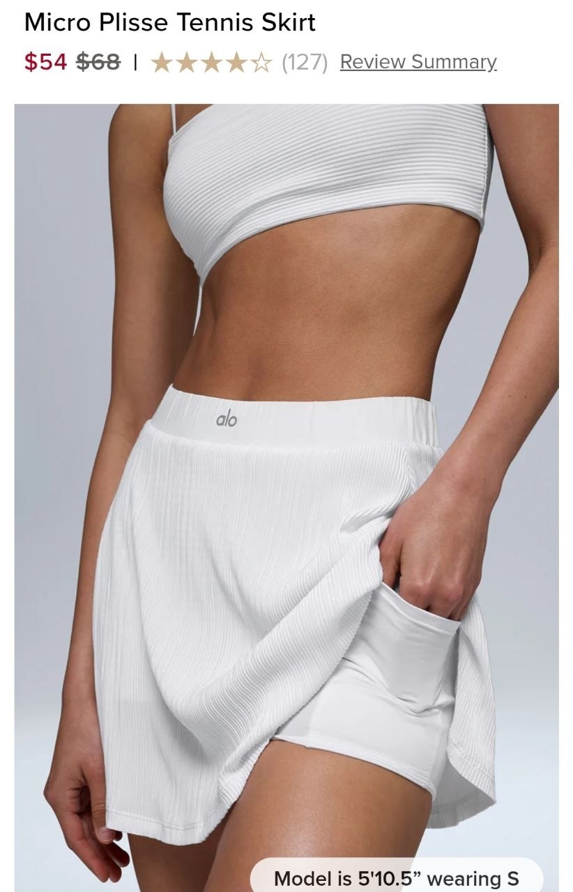 Micro Plisse Tennis Skirt