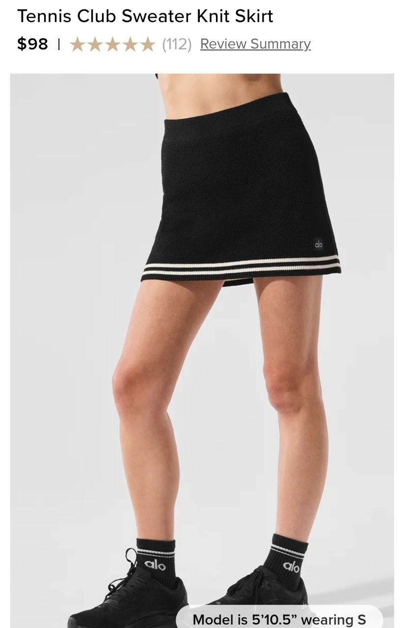 Tennis Club Sweater Knit Skirt