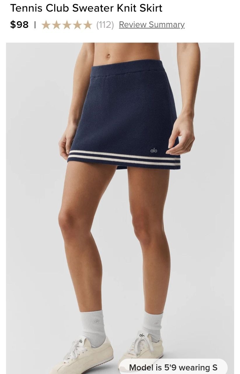 Tennis Club Sweater Knit Skirt