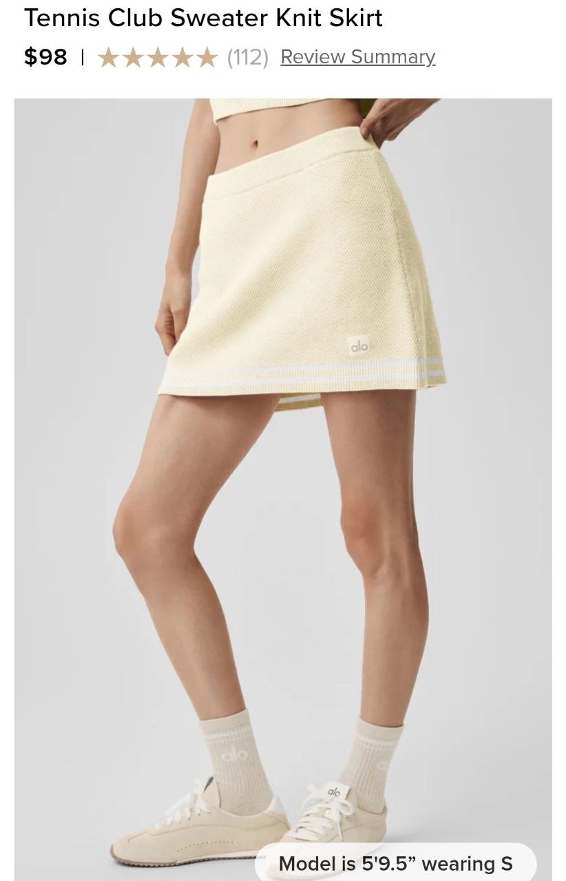Tennis Club Sweater Knit Skirt