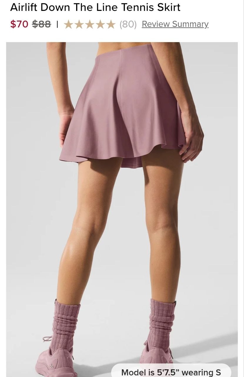 Airlift Down The Line Tennis Skirt