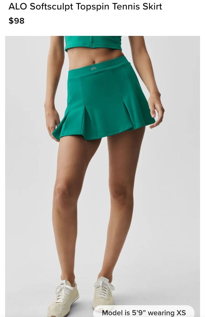 ALO Softsculpt Topspin Tennis Skirt
