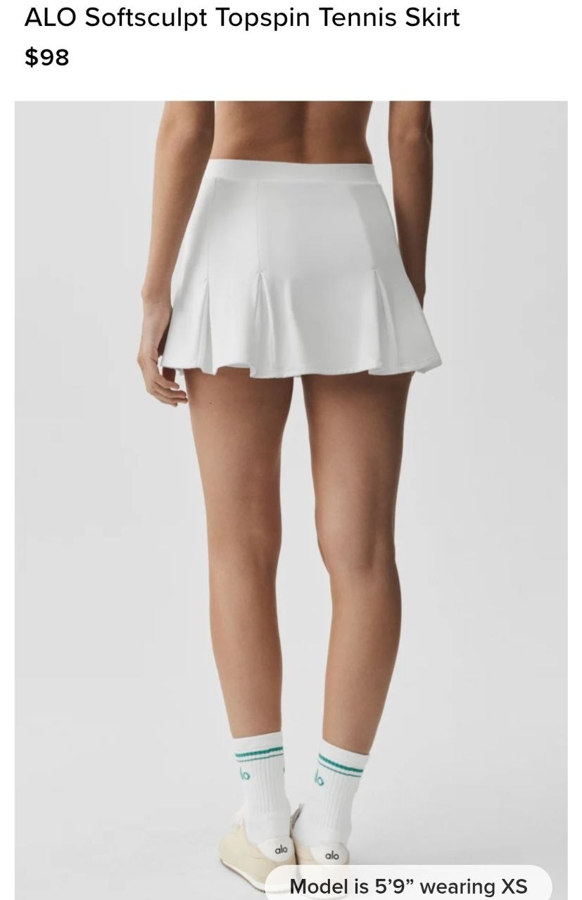 ALO Softsculpt Topspin Tennis Skirt