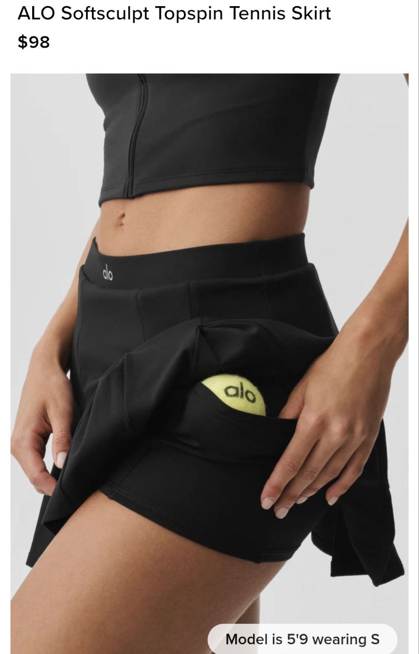 ALO Softsculpt Topspin Tennis Skirt