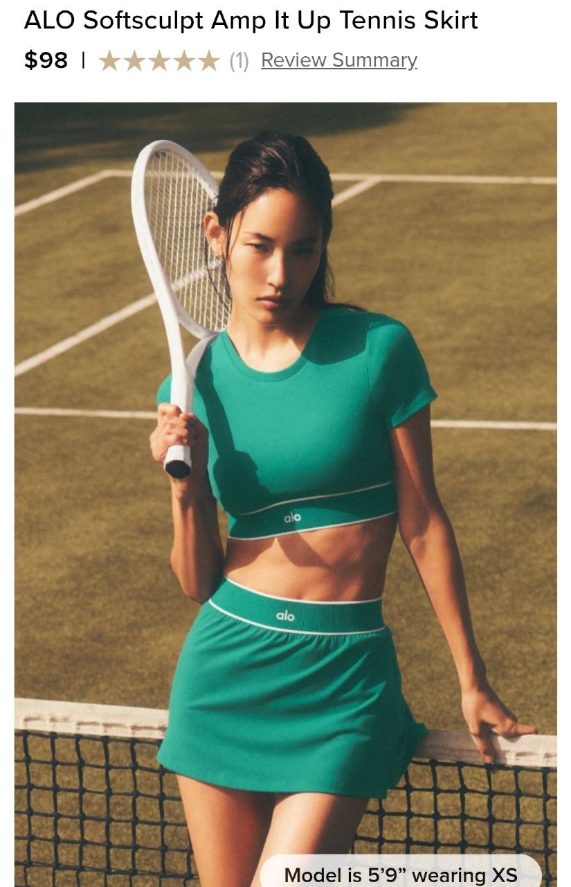 ALO Softsculpt Amp It Up Tennis Skirt