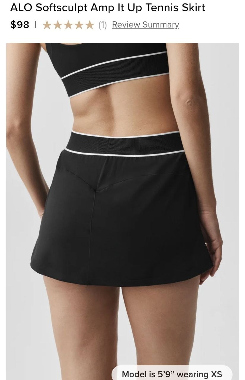 ALO Softsculpt Amp It Up Tennis Skirt