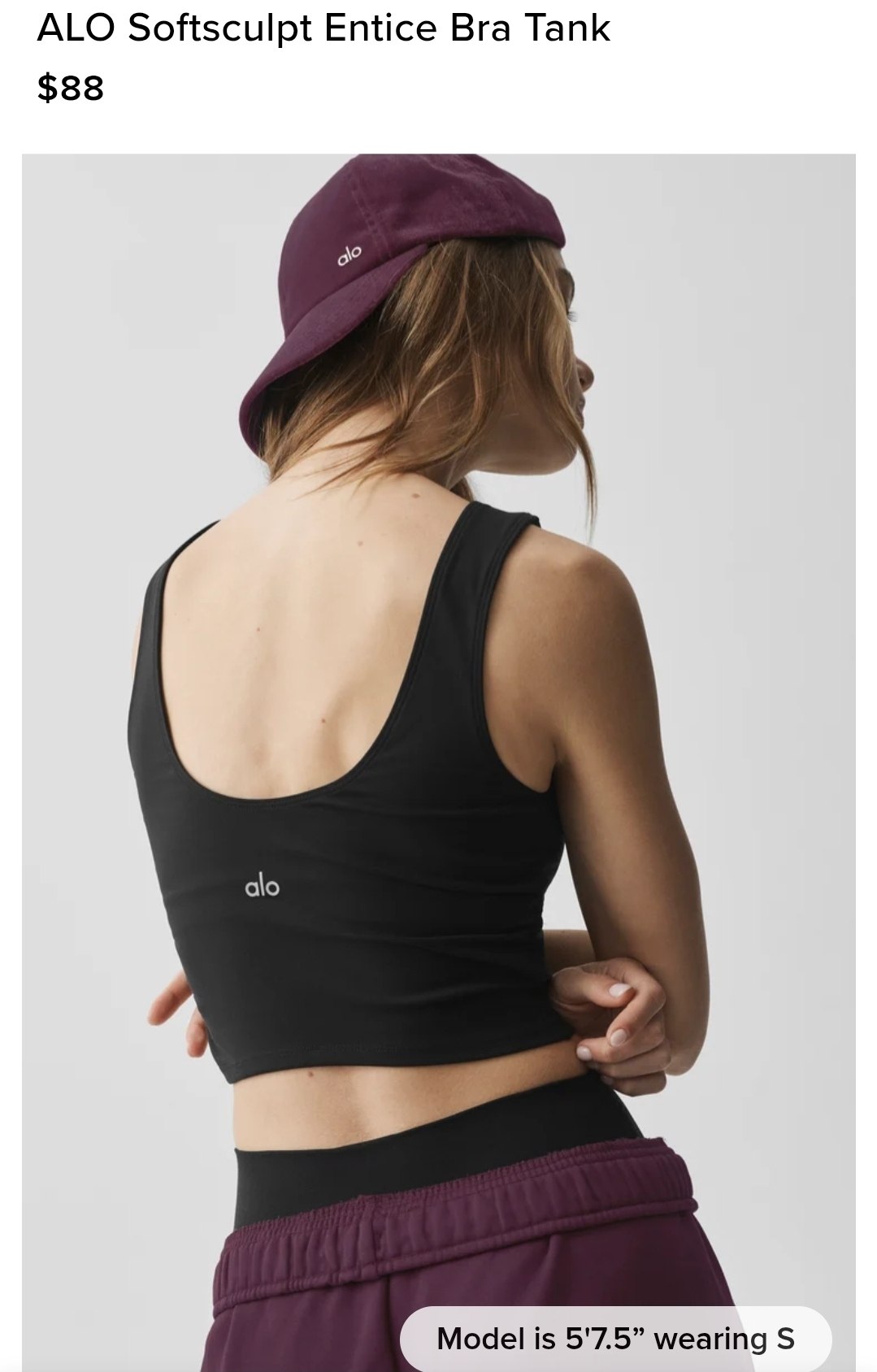 ALO Softsculpt Entice Bra Tank