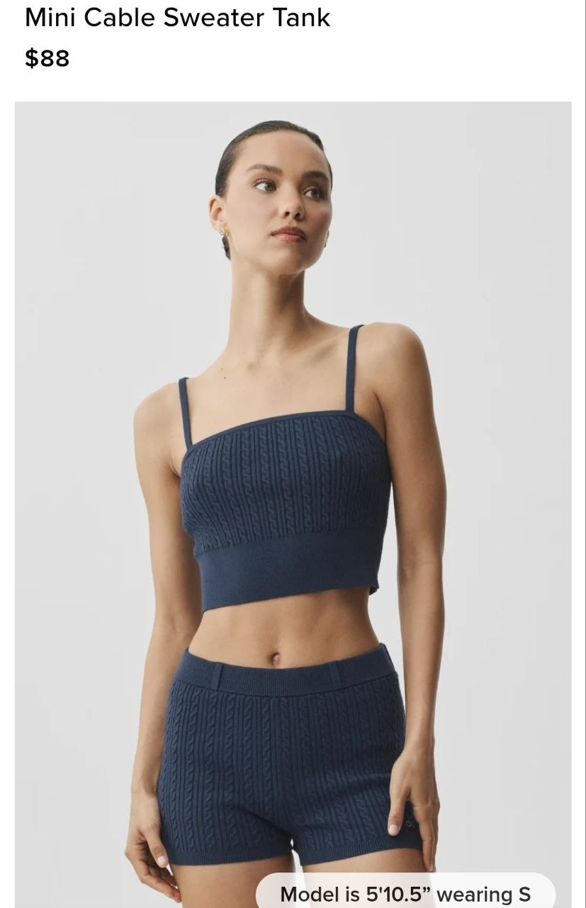 Mini Cable Sweater Tank
