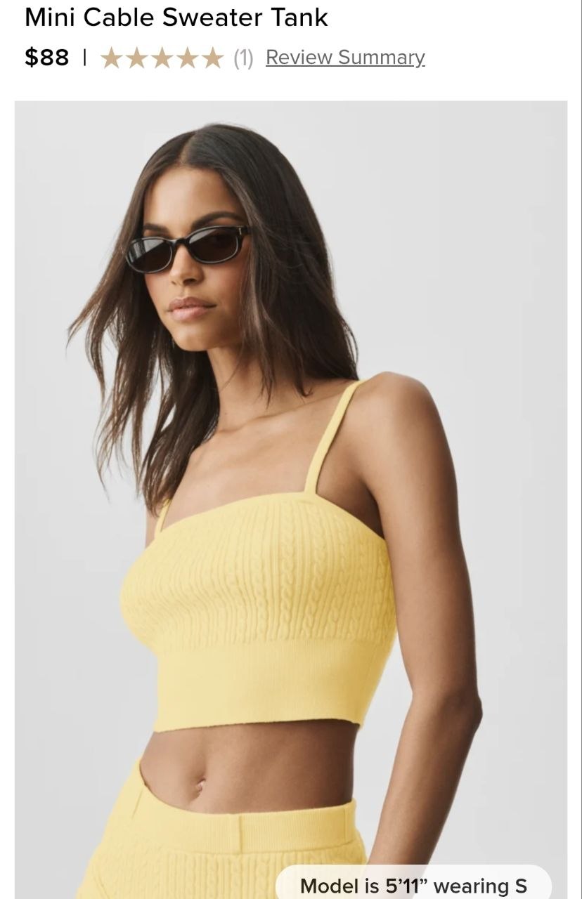 Mini Cable Sweater Tank