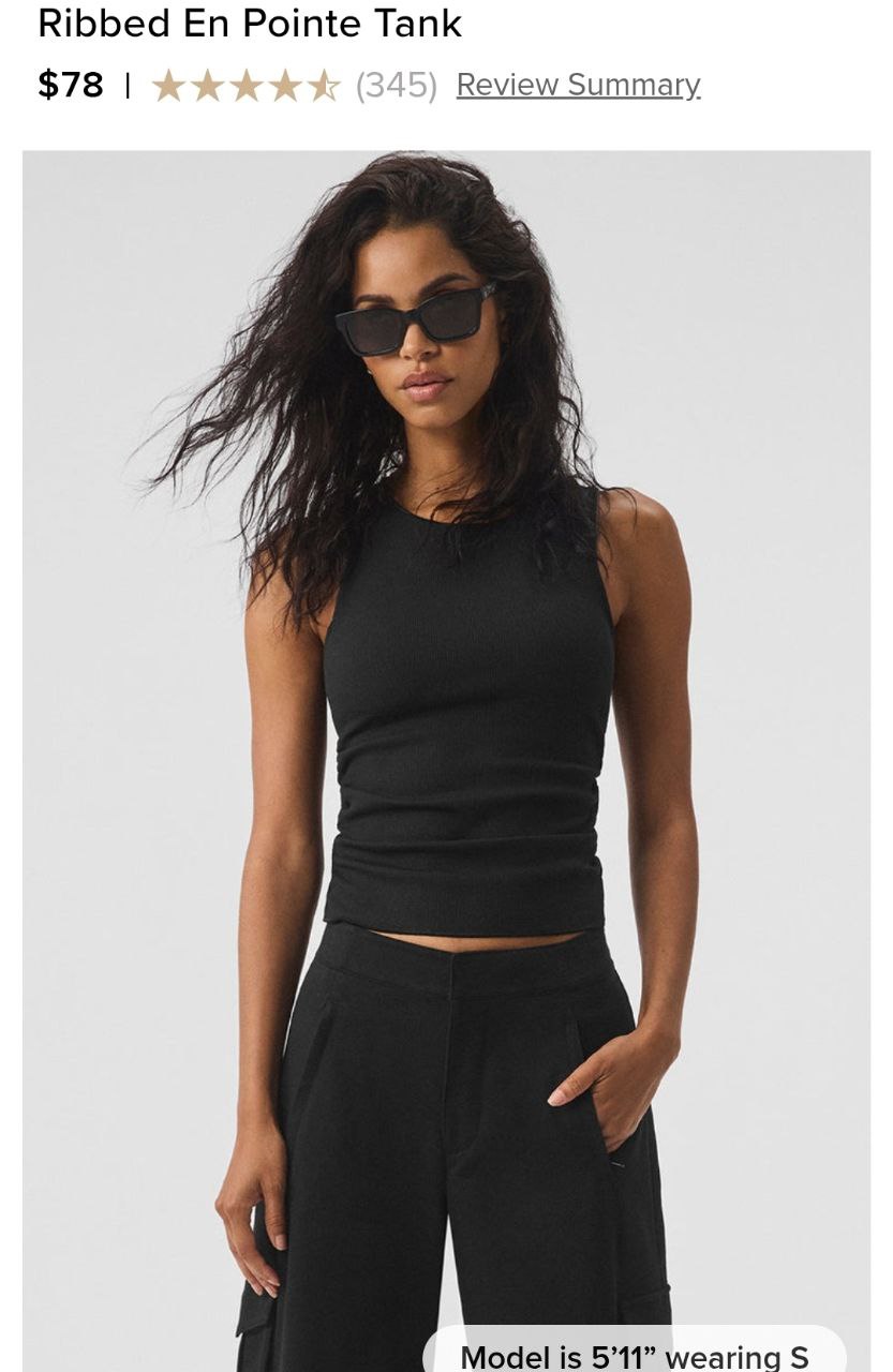 Ribbed En Pointe Tank