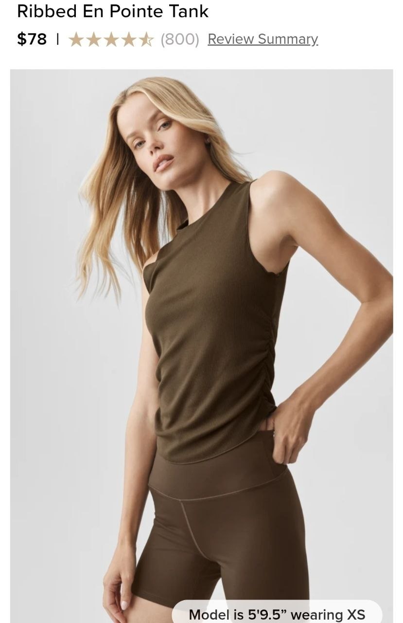 Ribbed En Pointe Tank