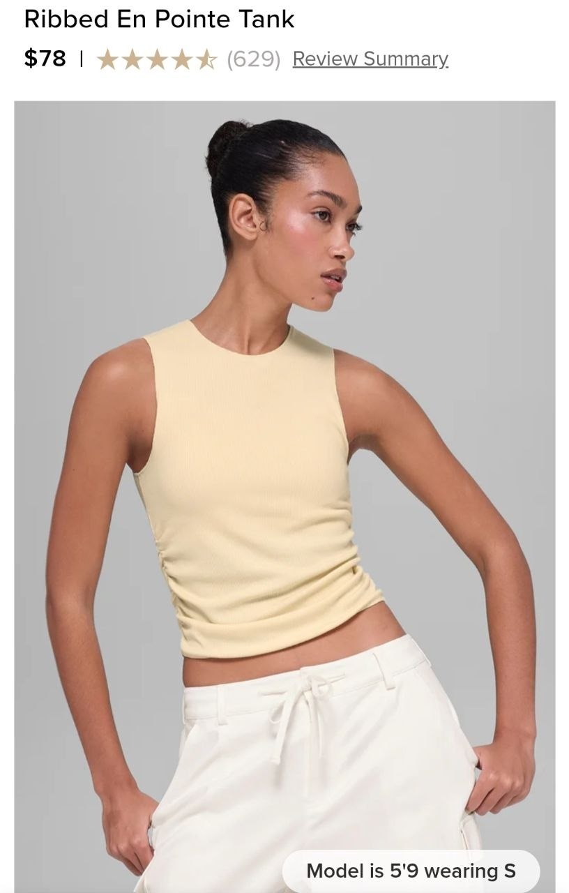 Ribbed En Pointe Tank