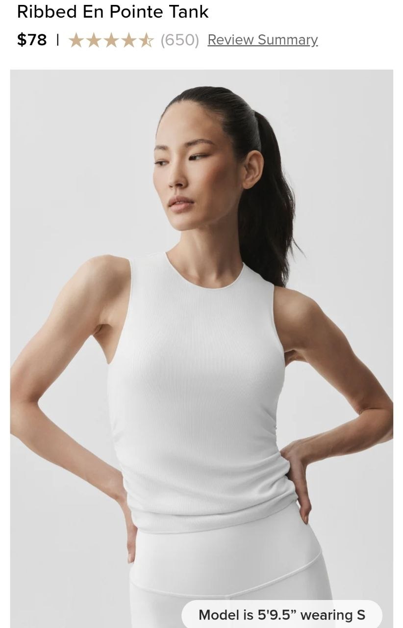 Ribbed En Pointe Tank