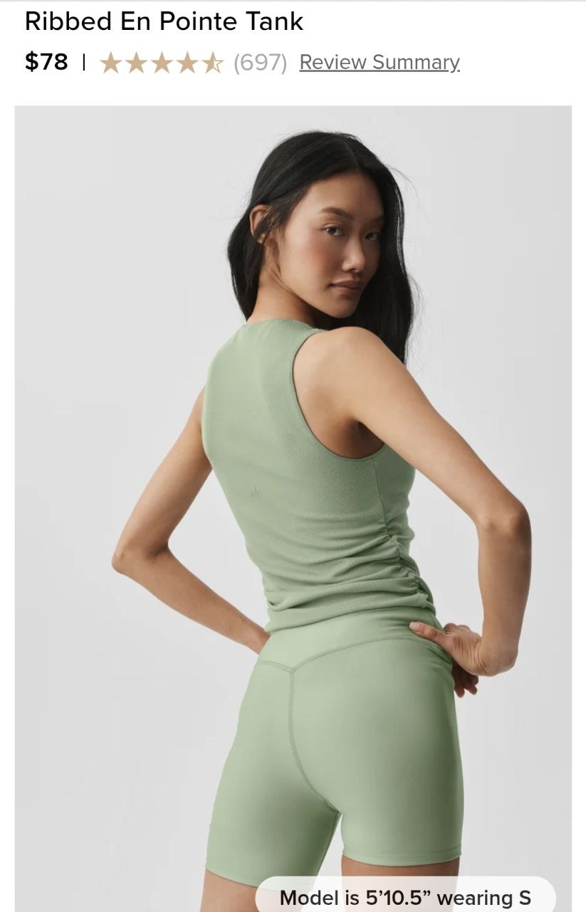 Ribbed En Pointe Tank