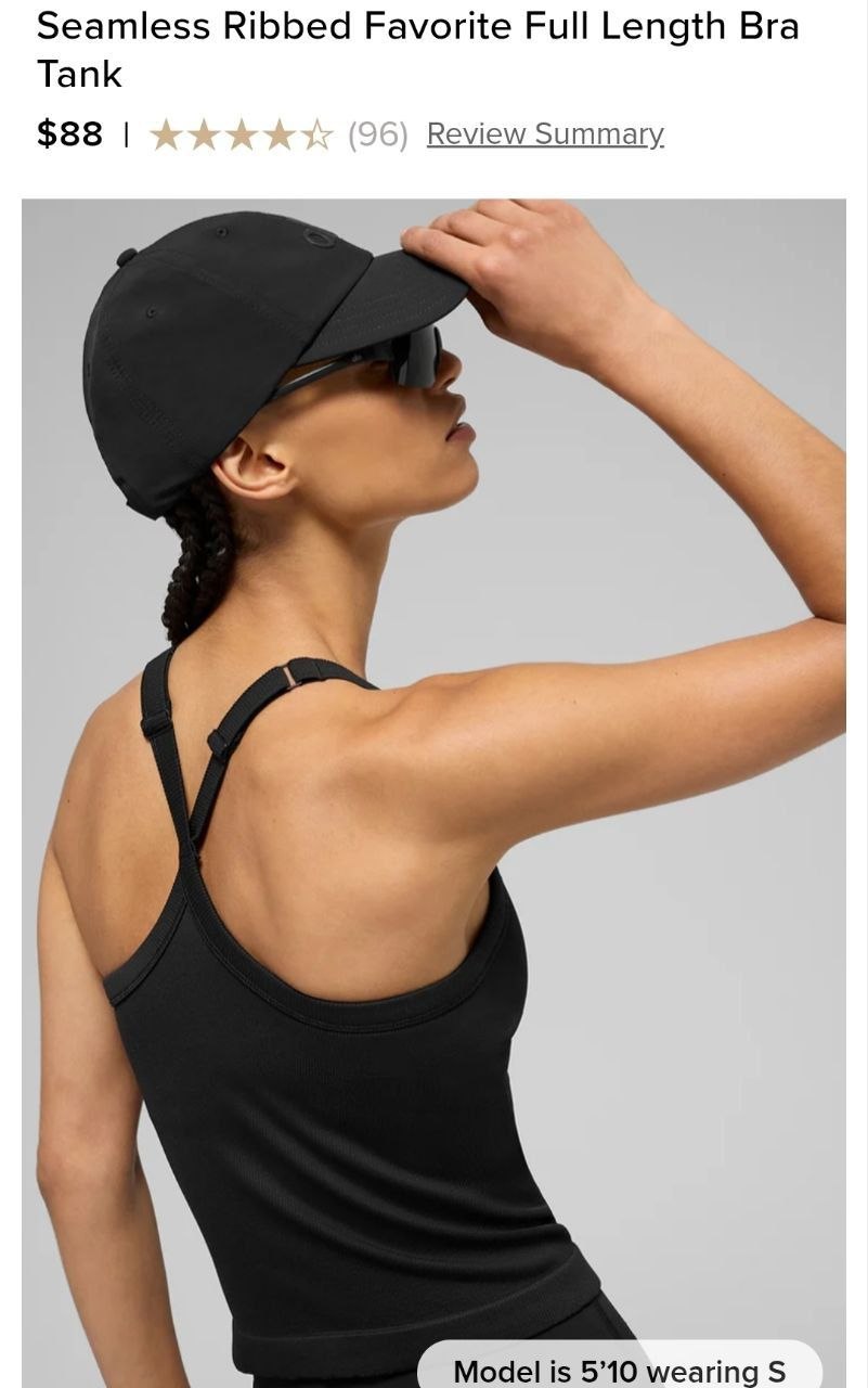Seamless Ribbed Favorite Full Length Bra Tank