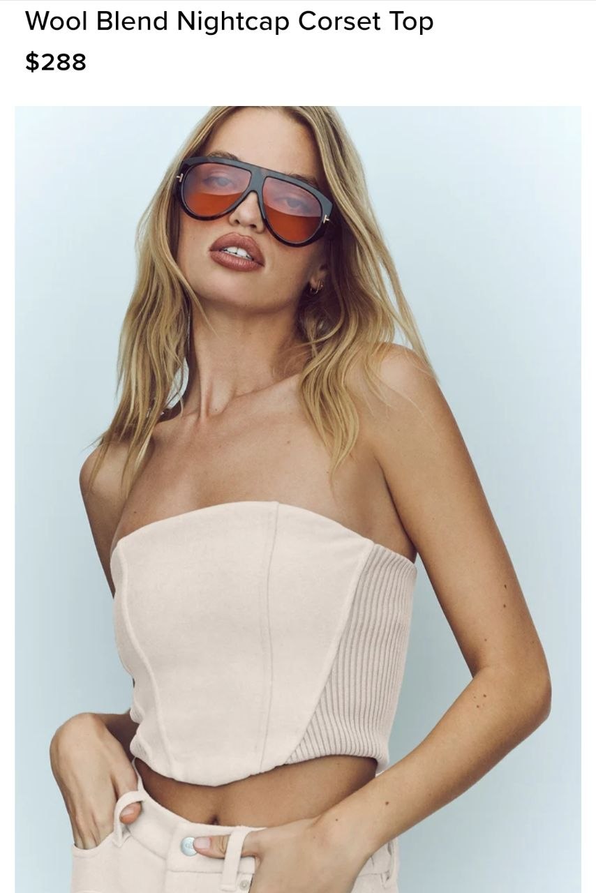 Wool Blend Nightcap Corset Top