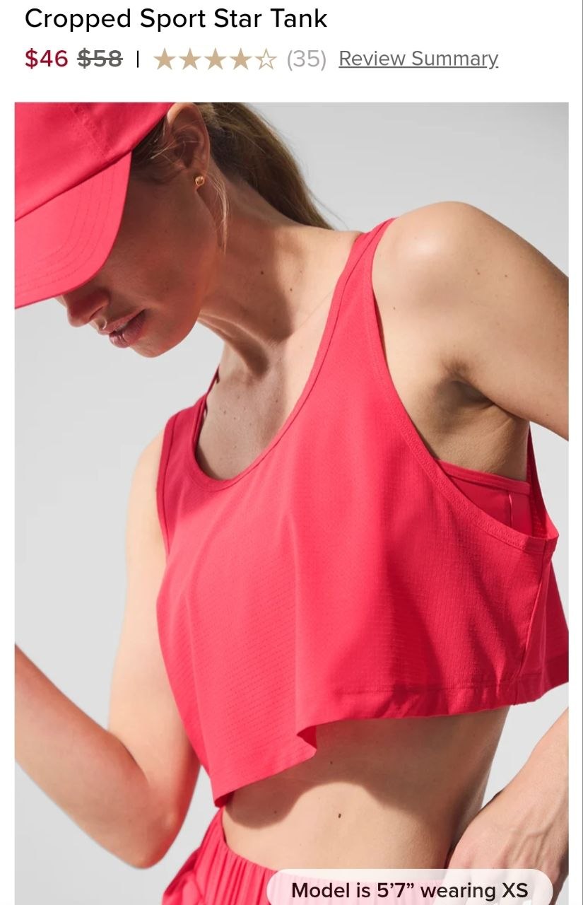 Cropped Sport Star Tank