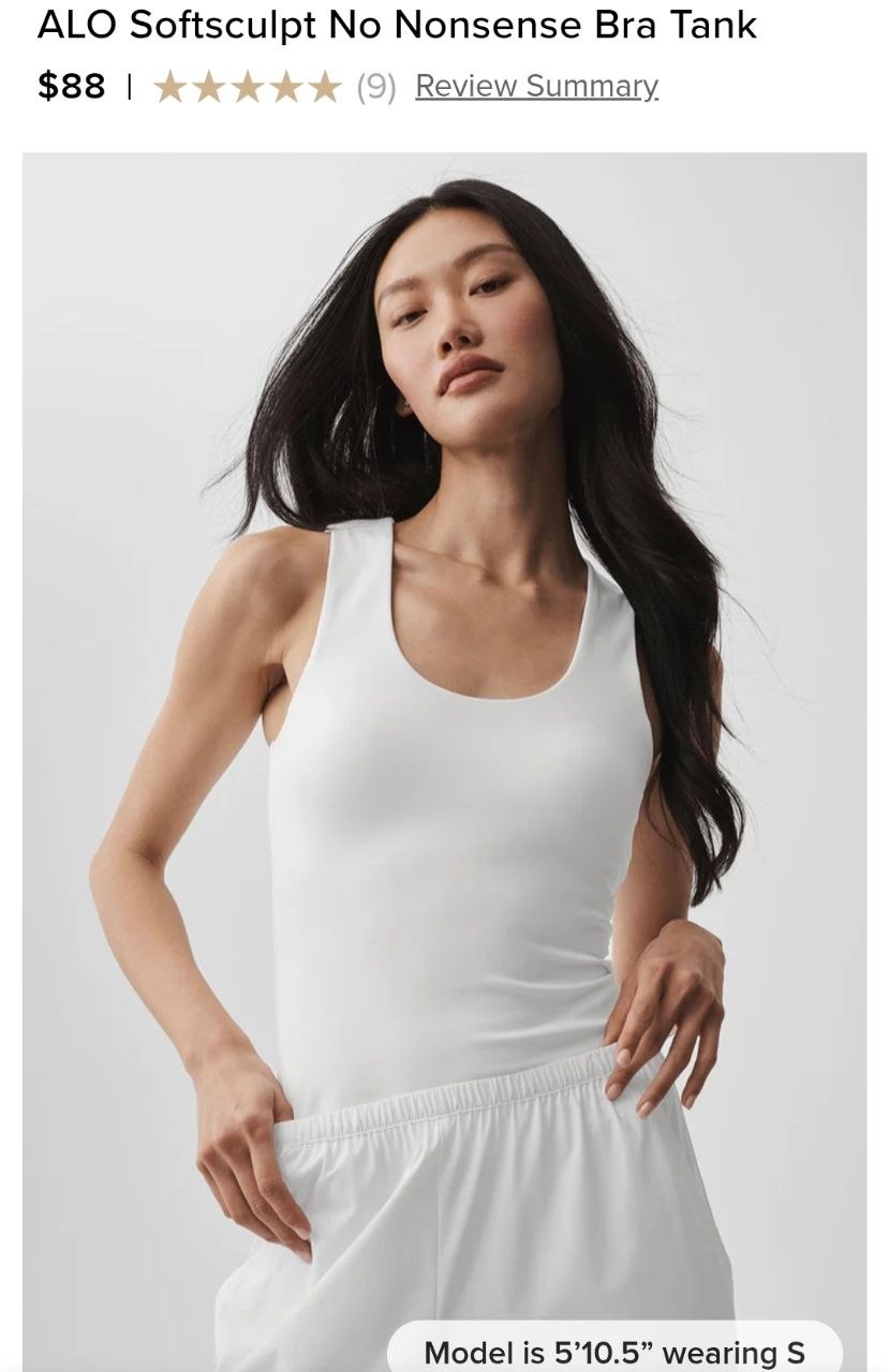 ALO Softsculpt No Nonsense Bra Tank