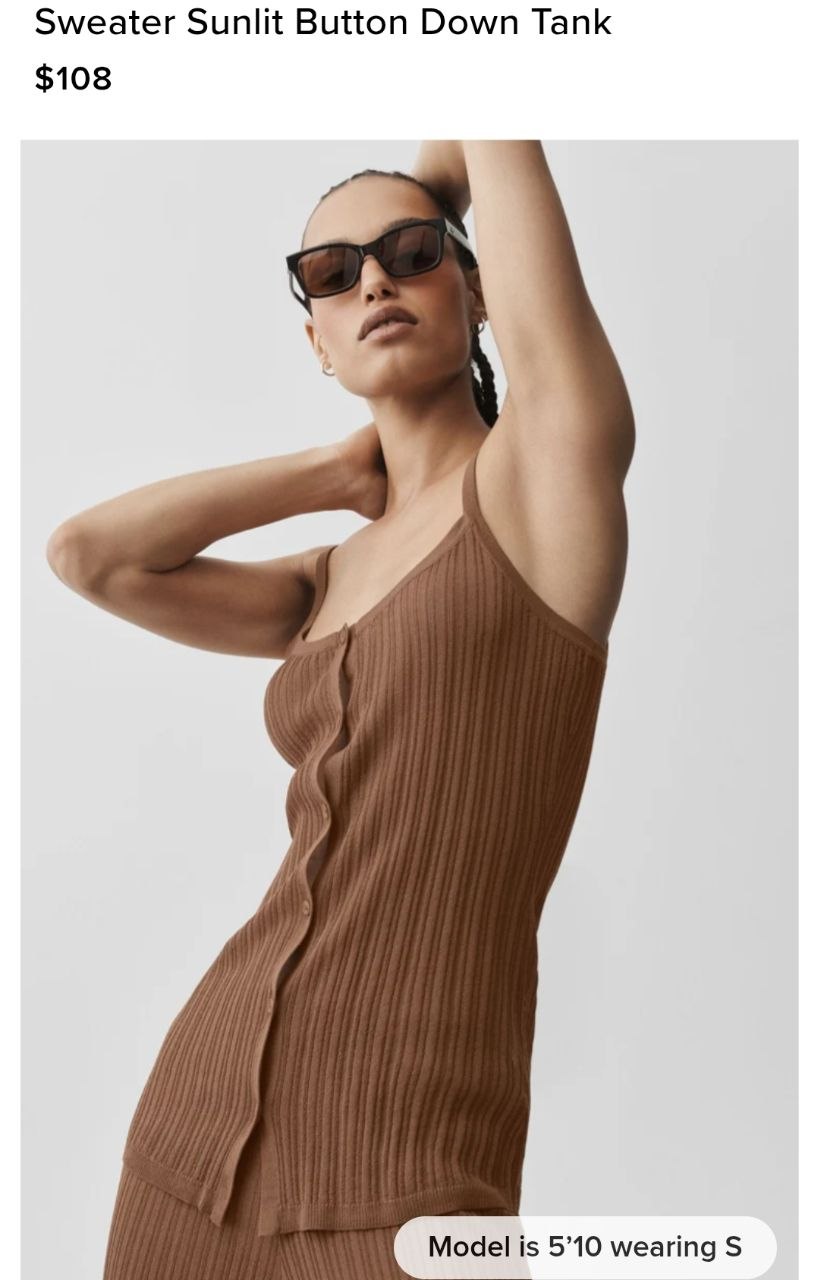 Sweater Sunlit Button Down Tank