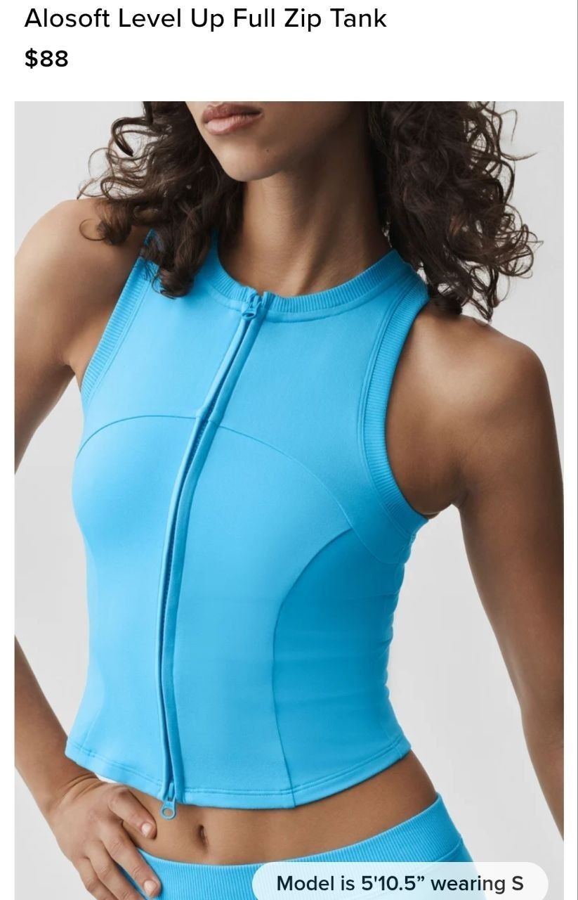 Alosoft Level Up Full Zip Tank