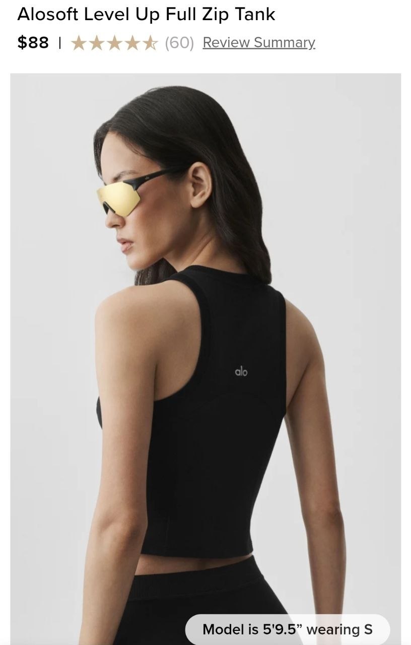 Alosoft Level Up Full Zip Tank